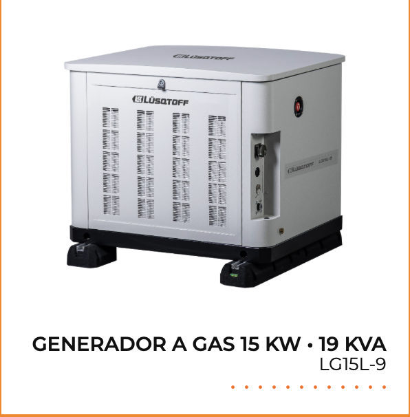 Generador a Gas 15kw -19kva con tablero de transferencia